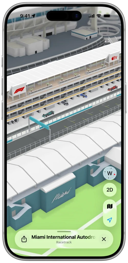 Apple Maps, Miami Grand Prix, Formula 1, Miami International Autodrome, 3D harita
