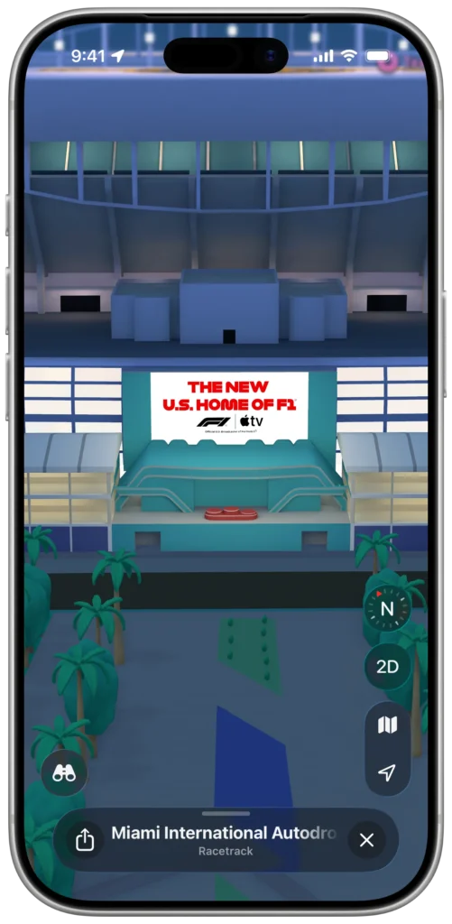 Apple Maps, Miami Grand Prix, Formula 1, Miami International Autodrome, 3D harita