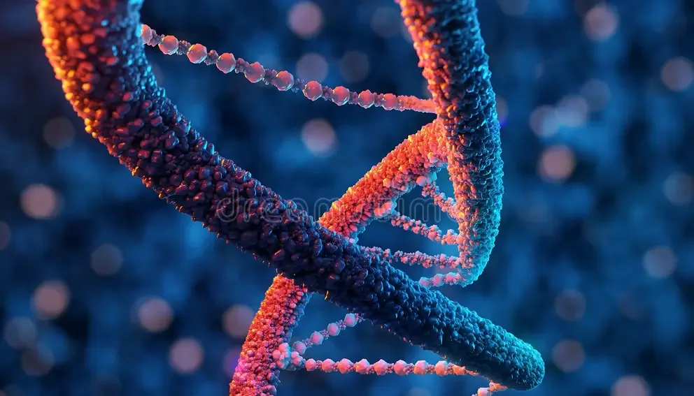 DNA Double Helix Structure - a Detailed Scientific Visualization Stock ... Google DeepMind, AlphaGenome Atlas, genom, genetik, biyoteknoloji